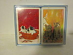 Vintage Standard Playing Cards Kitten Prints