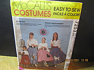 Mccall's Costume At The Hop Poodle Skirt Pattern #p7253