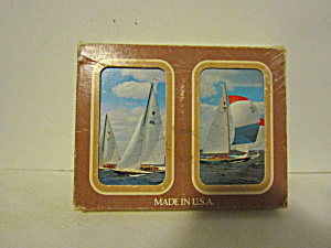 Vintage Sail Boats Plastic Playing Card Set