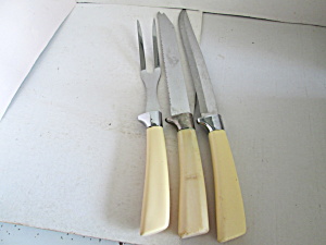 Vintage Quikut Carving & Serving Knife/fork Set