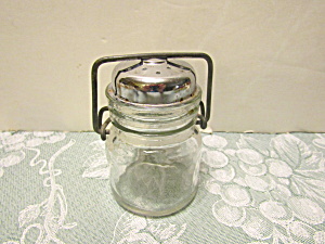 Vintage Wire Bail Canning Jar Cheese Shaker