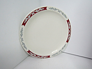 Vintage Syracuse Restaurant China Maroongray Rim Plates