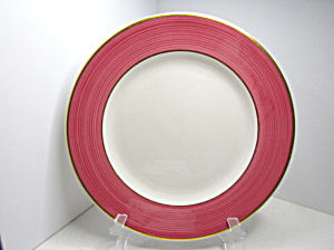 Vintage Syracuse China Peach Rose Band Dinner Plate