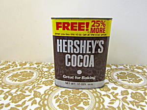 Vintage Hershey's Cocoa 10 0z. Tin