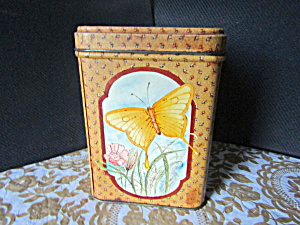 Vintage Princeton Industries Butterfly Storage Tin