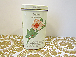 Vintage Floral Tin British Wild Rose