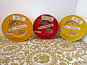 Vintage Cellophane Tuck-tape Tins
