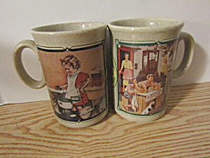 Vintage Watkins Calender Coffee Mugs