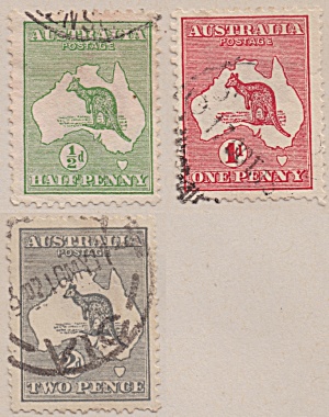 Australia Sc#01-03 (1913)