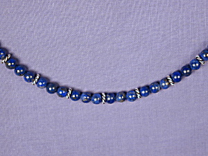 Natural Lapis Lazuli & Sterling Silver Bracel