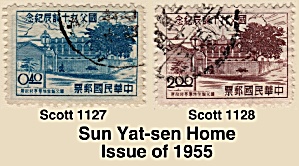 Sun Yat-sen Birthday Of 1955 Sc#1127-1128