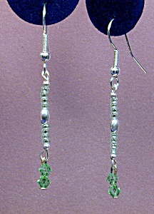 Swarovski Peridot, Ss & Seed Bead Earrings