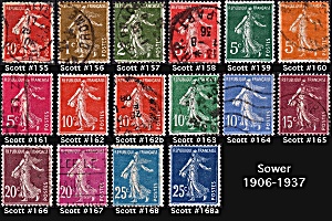 Sower Issue Of 1906-1937 Sc#155-168