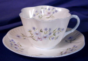 Shelley Blue Rock Dainty Cup & Saucer