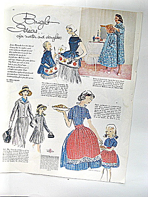 1958 Vogue Vintage Apron Patterns Ladies Home Journal Ad