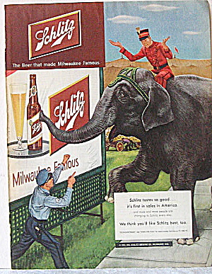 Beer,spirits Ads 1950s Schlitz, Corby's,cointreau,teacher's