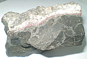 Crystal Rock Quartz Black With White And Rose Veins