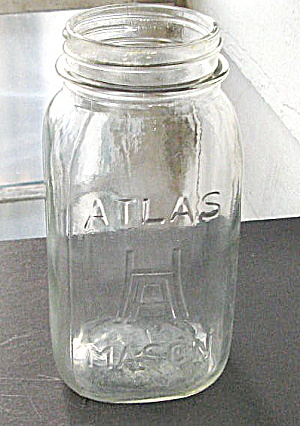 Mason Jar H Over A By Hazel Atlas Vintage