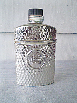 Old Spice Silver Coated Admirals Flask 1988