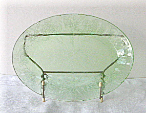 Depression Glass 1930 Green Small Oval Platter