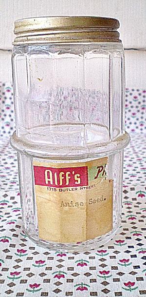 Spice Jar Vintage 1930s Clear Glass