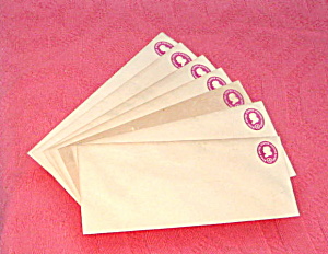Envelopes Vintage Printed Postage Washington Head