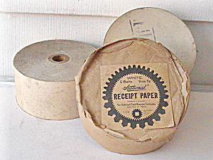 Cash Register Receipt Paper Rolls/file Guides 1950