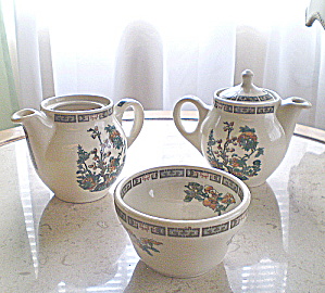 Railroad China Pbne 1 Boullion Cup & 2 Indivdual Teapots