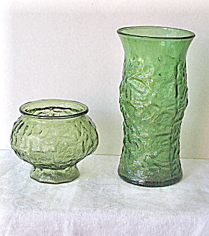 E.o.brody Green Vases Vintage Set