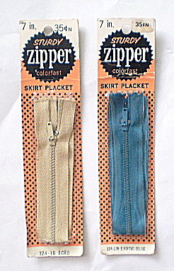 Vintage 1940s-50s Metal Skirt Zippers