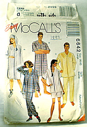 1993 Men & Women Pajama Pattern