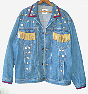 Denim Jacket Ladies Decorated Vintage