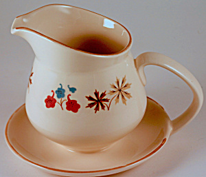 Franciscan Larkspur Gravy Boat With Attached Underplate