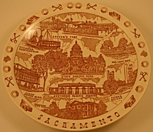 Vernon Kilns Sacramento Souvenir Plate