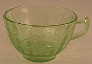 Jeannette Glass Co. Floral &quot;poinsettia&quot; Cup