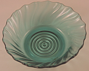 Jeannette Glass Ultramarine Swirl Cereal Bowl