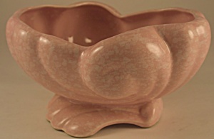 Shawnee Pink Spongeware Shell Bowl (#2005)