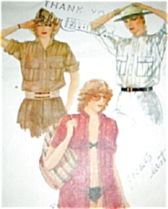 1970s Vogue Military Shirt Pattern