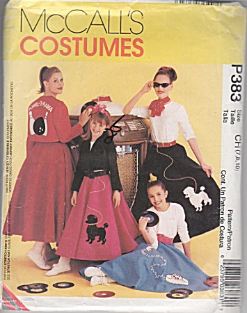 Vintage - Girls - Poodle Skirt - Jacket - Top - Scarf - 7