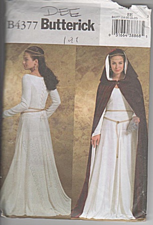 Renaissance Dress - Cape - Sz14-20 - Butterickuncut