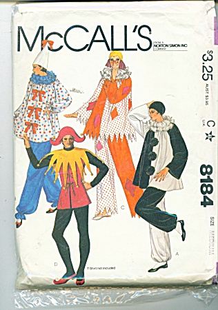 Vintage Mccalls Jester Costume 8184