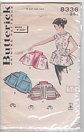Vintage Butterick Apron - Patterns - 1957