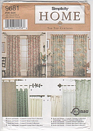 Tab Top - Curtains - Valance - Simplicity - 9681 - Oop