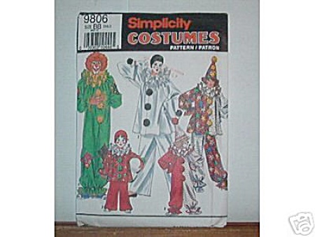Simplicity Clown Costume - 2-12