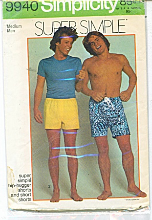 Vintage - 1972 - Mens - Hip Hugger - Short Shorts - Med