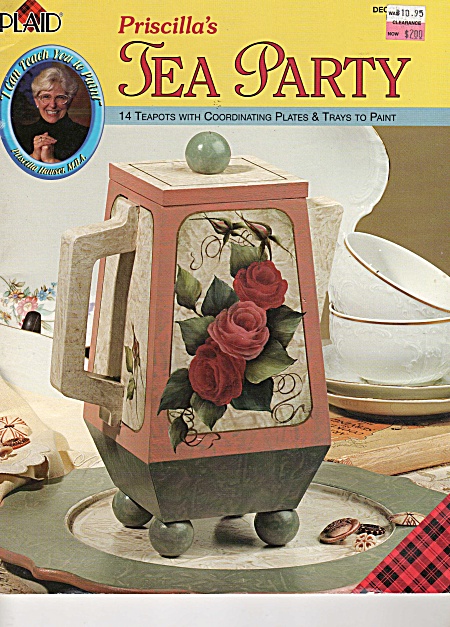 Priscilla's Tea Party 14 Items To Paint Book Oop 1999