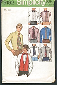 Vintage Mens Accessories Ties Pattern Uncut