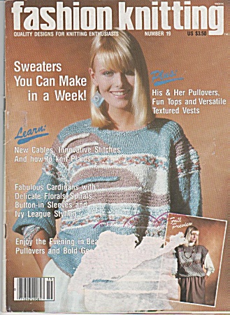 Fashion Knitting Magazine #19 1985 63 Great Pages