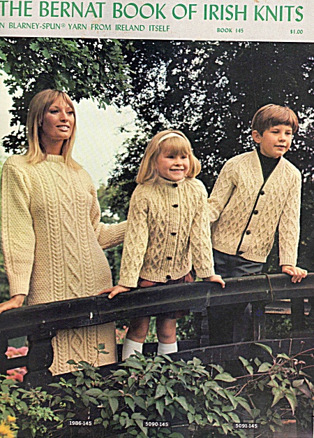 Oop Bernat Knitting #145 Irish Knits Family Design