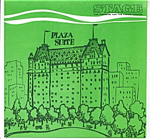 Stage Play Program -fisher Theature - 1964 Plaza Suite